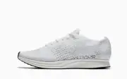 Sz 7 - Nike Flyknit Racer 'Triple White' 526628-100