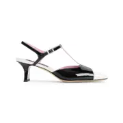 [Carel] Carel-Black And White Isadora Patent Leather Pumps-Donna 37 IT
