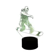 Colorful Night Ligh 3D Snowboarding LED Desk Lamp Touch Room Decor Gift Lamp