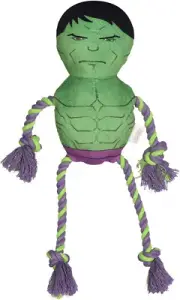 Marvel Disney Incredible Hulk Dog Puppy Toy Rope Squeaky Comic Avengers NWT
