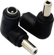 zdyCGTime DC 5.5x2.5mm Male 90 Degree Angle to DC5.5x2.1mm Female Adapter 5 Volt DC Barrel Power Jack Charging Cable Connector for Tablet (DC5.5x2.5mm)(2pack)
