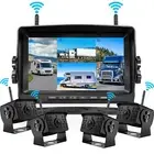 Digital Wireless 7" Quad Monitor DVR 4x 1080P AHD Reversing Camera 12V-24V Truck
