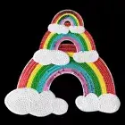 Rainbow Iron on Patch Embroidery Patches Applique Badge Biker Patch For Clothes
