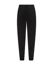 Jil Sander High Waist Drawstring Track Pants DE36 Black
