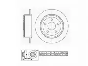 New Mopar Disc Brake Rotor Rear bproauto 1BP00013AA