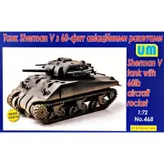 UNIMODELS UM 468 scale models kit 1:72 Sherman V tank with 60lb aircraft rocket