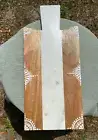 Hand Painted Marble and Wood Cheese Board 2-in-1 Charcuterie - Serving Tray