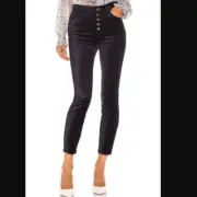 NWT Revolve x 7 For All Mankind The High Waist Velvet Ankle Skinny in Purple 25