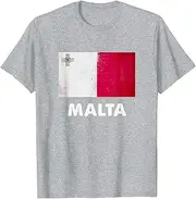 [X.Style] Malta Flag Shirt | Maltese T-Shirt ds2812 ds1801 T-Shirt (S) Black