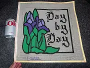 Vintage Unused LAURIE Painted " DAY BY DAY " NEEDLEPOINT CANVAS 17 3/8" x 17 1/2