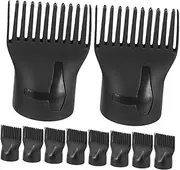 HAPINARY Hair Dryer Diffuser Combs Set of 15 Blow Dryer Brush Attachment Nozzle Comb for Quick Dry and Gentle