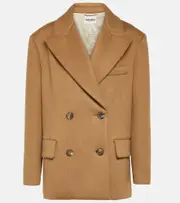 [Miu Miu] Miu Miu Double-breasted camel hair blazer AU 12 beige