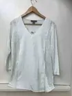 A Pea In The Pod Maternity Light Green V-Neck Linen Top Women's Size Small NWT
