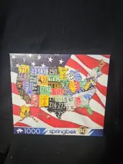 Springbok 1000 Piece Jigsaw Puzzle STATE PLATES Made in USA Factory Sealed