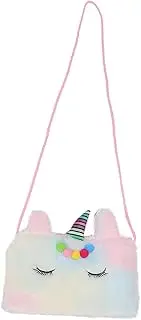 [BESPORTBLE] Adorable Coin Bag Girl Purse Unicorn Shoulder Bag Plush Crossbody Portable Outdoor Storage