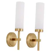 Gold Bathroom Wall Sconces Set of 2, Modern Sconces Wall Lighting Vanity Light