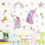 Large High quality PVC Removable Unicorns Wall Decal / Stickers kids rooms- DIY