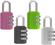 Yharnamite 4 Pcs Combination Lock for Locker, 3 Digit Combination Padlock, Waterproof and Rust-Proof Padlock Combination Lock for Travel Bag, Suit Case, Lockers, Gym