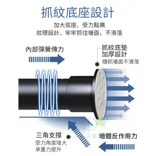 台灣出貨速發】【管粗32mm 多款長度可選】窗簾桿 曬衣桿 浴簾桿 免打孔伸縮桿 門簾桿 伸縮桿 晾衣桿 多功能衣架桿