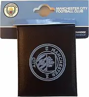 Manchester City FC Official Football Crest Embroidered PU Leather Wallet (UK Size: One Size) (Black)