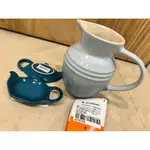 LE CREUSET 早餐牛奶壺 600ML（海岸藍） 、茶包盤（湖水藍）