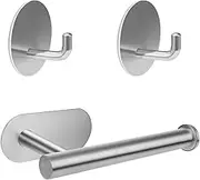 Doweiss SUS304 Stainless Steel Toilet Paper Holder No Drilling Required and 2 Towel Holder for Bathroom and Kitchen