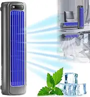 Outfany Cooling Ace, Shirem Portable Air Conditioner, Outfany Cooling Ace Portable Air Conditioner, Portable Desktop Fan Tower, Portable Air Conditioner Cooling Fan Quiet (Black)