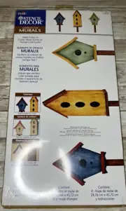 Vintage Plaid Stencil Decor Elements for Mural Stencil Birdhouses Pattern #26853