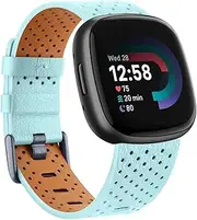 Leather Strap Fit For Fitbit Versa 3/Versa 4 Sense/Sense 2Band Bracelet Watchband Strap
