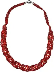 [EvolveFISH] DNA Red Beaded Necklace - 18" Long