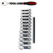 T&E 12 Piece Metric 3/8” Drive Torque Wrench Adapter Spanner Set 93222