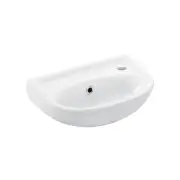 WS Bath Collections Basic 4000.01L Basic 15-1/2" Oval Ceramic - White