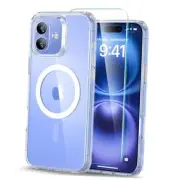 for Case (4 in 1) Set, Translucent Matte Case with iPhone 16 Plus Clear Set