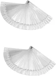 Healvian Pcs Nail Art Display Board Fan Shape Nail Art Tips Foldable Practice Tool for Home Professional