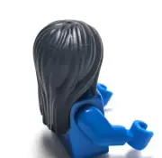 Lego - Minifigure Hair - Black, Long, Straight