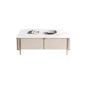 Zoe Modern Cultured Marble Top Minimalistic/ Coffee Table/Tea Table
