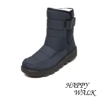 在飛比找momo購物網優惠-【HAPPY WALK】平底雪靴 保暖雪靴/保暖機能防潑水便