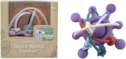 Koala Dream -CA3019B Silicone Sensory Space Rattle TEETHER Purple: Clutch Sen...
