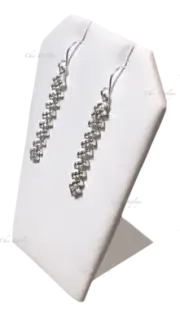 White Earring Display Pendant Display Stand White Jewelry Showcase Display 3 1/4