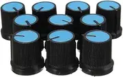 Beatifufu 10pcs 6mm Plastic Potentiometer Knob Anti-Slip Stripes for Rotary Taper Potentiometer