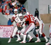 Offensive lineman Joe Bostic and center Randy Clark St. Louis Card- Old Photo