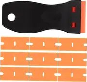HOMSFOU 11pc Plastic Blade Scraper Set Adhesive Remover Tool for Glass Windows and Cars
