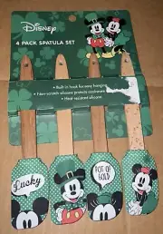 Disney St. Patrick’s Day Mickey and Minnie Silicone Mini Spatula PACK OF 4 New