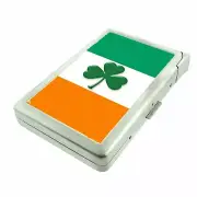 Irish Shamrock Flag Cigarette Case w/lighter ID Holder Wallet