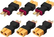 WOAEIUOS T Plugs to XT60 Adapter Connector Male Female for RC Lipo Battery Charger (6pcs T Plug Male to XT60 Female)