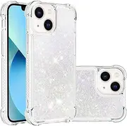 Case for iPhone 13 6.1", Lovely Elegant Bling Quicksand Sparkle Shiny Glitters Premium Fashion Shockproof Cover Case for iPhone 13 6.1"-Color#4