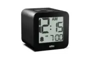 7.7cm Black Speaking Digital Alarm Clock By BRAUN