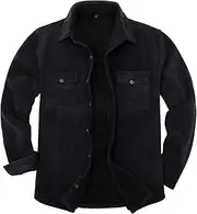 [ZENTHACE] Men's Warm Sherpa Lined Fleece Plaid Flannel Shirt Jacket(All Sherpa Fleece Lined)
