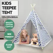 Cotton Canvas Kids Teepee Wigwam Children Pretend Play Tent Indoor Party Gift Na