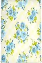 RPLIFE Light Blue Flowers Green Kitchen Set Towels, 28x18 Inch Absorbent Spring Towels, Set of 6